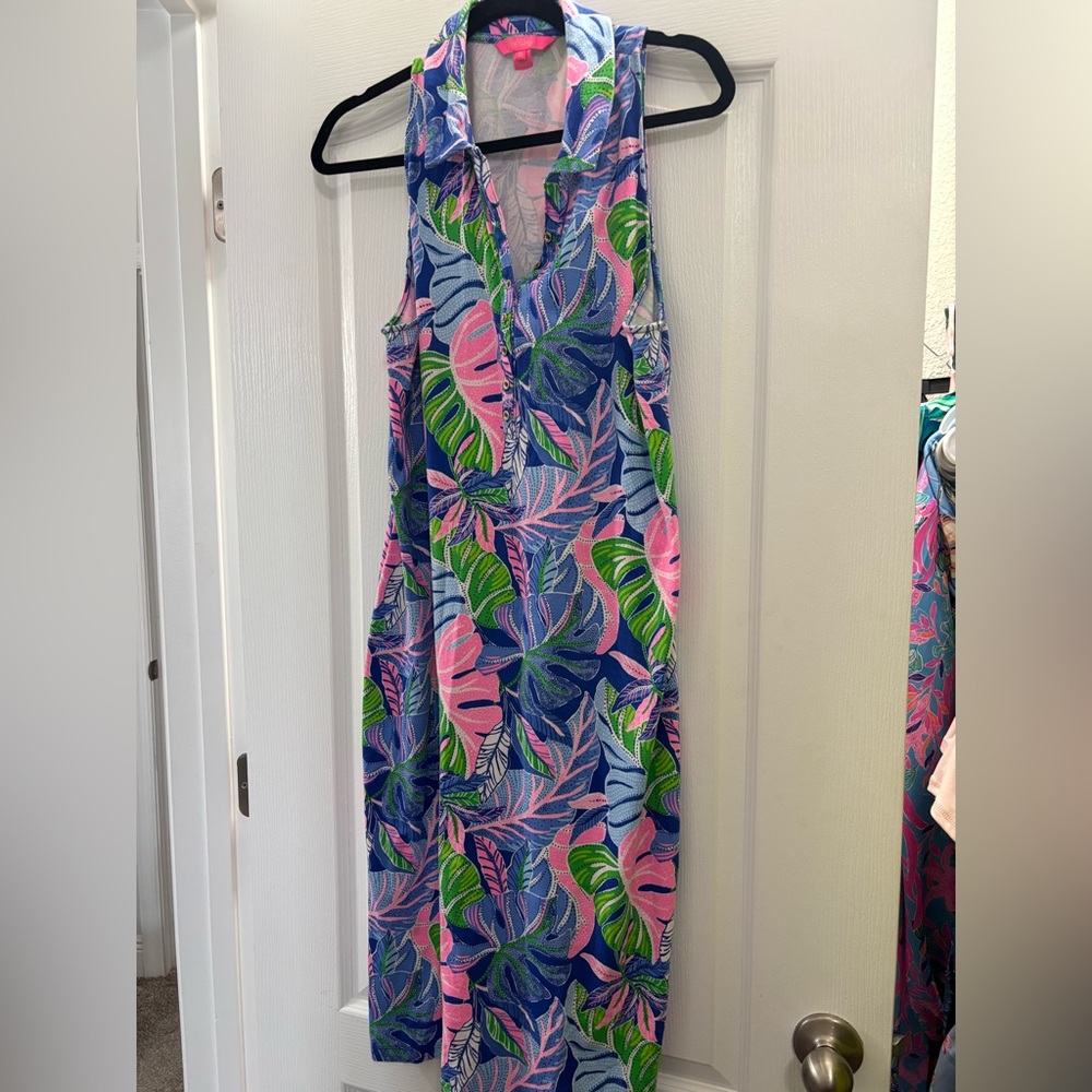 Lilly Pulitzer midi dress with collar